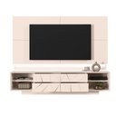 Ver imagem 2 de Painel Decorativo com Bancada 4 Gavetas para Tv até 75 Pol 240cm Iluminação Fita Led Off White Devli