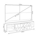 Ver imagem 4 de Painel Decorativo com Bancada 4 Gavetas para Tv até 75 Pol 240cm Iluminação Fita Led Off White Devli