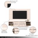 Ver imagem 3 de Painel Decorativo com Bancada 4 Gavetas para Tv até 75 Pol 240cm Iluminação Fita Led Off White Devli