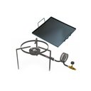 Ver imagem 1 de Kit Camping 1 - Fogareiro Fogão Redondo F1b3 30cm Simples + Chapa Bifeteira 32cm Progás