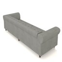 Ver imagem 7 de Sofá Living Sala de Estar Stanford Chesterfield 3 Lugares 260cm Pés de Madeira Couro Cinza G58 - Gra