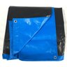 Lona Multiuso Impermeável Cargas Camping em Polietileno Azul/Preto 300 Micras - 9x8,5 - 1