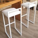 Ver imagem 3 de Kit 2 Banquetas para Cozinha Alta Madri:branco