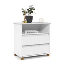 Ver imagem 2 de Mesa de Cabeceira Big Ej 2 Gavetas e Nicho:branco