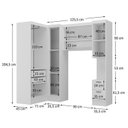 Ver imagem 3 de Conjunto de Guarda-roupa Modulado 6 Portas 6 Gavetas 4 Peças Viena Yescasa