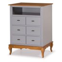 Ver imagem 1 de Cômoda Antique 6 Gavetas Nicho Laca Cinza
