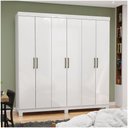 Ver imagem 6 de Guarda Roupa 6 Portas Carioca Móveis Branco