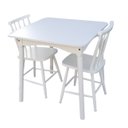 Ver imagem 1 de Jogo de Jantar Colonial Brisa Mesa 80x80cm Branca + 02 Cadeiras Brancas - Rustico Linda ( Quadrada )