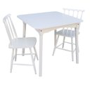 Ver imagem 2 de Jogo de Jantar Colonial Brisa Mesa 80x80cm Branca + 02 Cadeiras Brancas - Rustico Linda ( Quadrada )