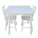 Ver mais imagens de Jogo de Jantar Colonial Brisa Mesa 80x80cm Branca + 02 Cadeiras Brancas - Rustico Linda ( Quadrada )