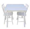 Ver mais imagens de Jogo de Jantar Colonial Brisa Mesa 80x80cm Branca + 02 Cadeiras Brancas - Rustico Linda ( Quadrada )