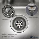 Ver imagem 7 de Cuba Pia Dupla 68x38 Gourmet Cozinha Aço Inox com Acessórios Tubrax