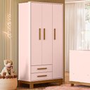 Ver imagem 2 de Guarda Roupa Infantil Q Encanto 3 Portas 2 Gavetas Qmovi