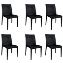 Ver imagem 1 de 6 Cadeiras Rattan Preto Reforçadas - Construmarcas