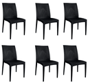 Ver imagem 1 de 6 Cadeiras Rattan Preto Reforçadas - Construmarcas