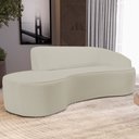 Ver imagem 2 de Sofá 3 Lugares Curvo Sala de Estar Living Firenze Direito D02 Corano Bege 230 cm C-26 - Lyam
