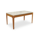 Ver imagem 6 de Conjunto Mesa de Jantar Mira com 6 Cadeiras em Madeira Maciça e Tampo com Vidro Nature/Off White/Fendi