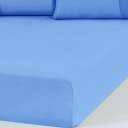 Ver imagem 5 de Jogo de Cama Queen Malha 3 Pçs Bella Cama 100% Algodão 158x198x35cm Azul
