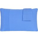 Ver imagem 6 de Jogo de Cama Queen Malha 3 Pçs Bella Cama 100% Algodão 158x198x35cm Azul