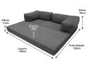 Ver imagem 3 de Sofá Cama 1,80 M Tecido Boucle Bege Flex Inbox