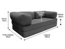 Ver imagem 2 de Sofá Cama 1,80 M Tecido Boucle Bege Flex Inbox