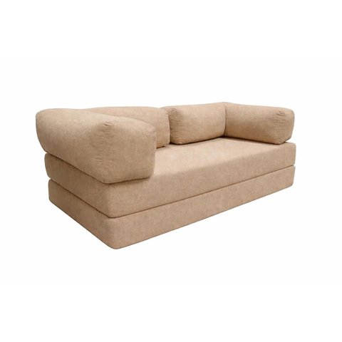 Sofá Cama 1,80 M Tecido Boucle Bege Flex Inbox
