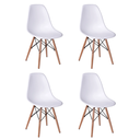 Ver imagem 5 de Mesa de Jantar Industrial Base Ferro Cobre em  V  Tampo 137x90 Canela 4 Cadeiras Eames Madeira Assen