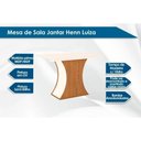 Ver imagem 3 de Conjunto: Mesa Sala Jantar Luiza Sc42 Tampo Madeirado C/ Vidro Canto Curvo 120x80cm e 4 Cadeiras