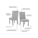 Ver imagem 4 de Conjunto: Mesa Sala Jantar Luiza Sc42 Tampo Madeirado C/ Vidro Canto Curvo 120x80cm e 4 Cadeiras