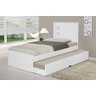 Cama Bibox Solteiro Barcelona Branco / Preto - Tebarrot - 1