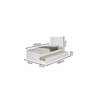 Cama Bibox Solteiro Barcelona Branco / Preto - Tebarrot - 3