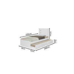 Cama Bibox Solteiro Barcelona Branco / Preto - Tebarrot - 3 Cama Bibox Solteiro Barcelona Branco / Preto - Tebarrot - 3