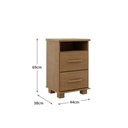 Ver imagem 5 de Conjunto Quarto Ouro Guarda Roupa 5 Portas Cama Casal Cômoda 2 Mesas de Cabeceira Freijó