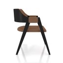 Ver imagem 7 de Cadeira Sala de Jantar e Jogos Carteados Madeira Maciça Poker Pu Caramelo/preto G42 - Gran Belo