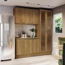 Ver imagem 2 de Armário de Cozinha Compacta 100% Mdf 192cm Nogueira Celeste Kappesberg