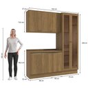 Ver imagem 4 de Armário de Cozinha Compacta 100% Mdf 192cm Nogueira Celeste Kappesberg