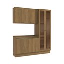 Ver imagem 1 de Armário de Cozinha Compacta 100% Mdf 192cm Nogueira Celeste Kappesberg