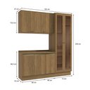 Ver imagem 3 de Armário de Cozinha Compacta 100% Mdf 192cm Nogueira Celeste Kappesberg