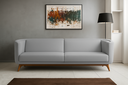 Ver imagem 1 de Sofá Dekorien Luminne 230cm Linho Cinza Sala Linha Premium