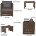 Ver imagem 2 de Mesa e 1 Poltrona Madri Corda Náutica Estofado 11 Trama Marrom