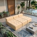 Ver imagem 7 de Sofá Modular Confort 5 Lugares com Chaise 255cm Bege Linho