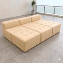 Ver mais imagens de Sofá Modular Confort 5 Lugares com Chaise 255cm Bege Linho