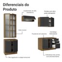 Ver imagem 4 de Armário de Cozinha Completa 270cm Rustic/preto Lux Madesa 04