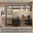 Ver imagem 5 de Armário de Cozinha Completa 270cm Rustic/preto Lux Madesa 04