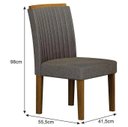 Ver imagem 4 de Cadeira para Mesa de Jantar 2 Unidades Jade Mdf - Leifer