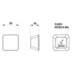 Puxador Galaxia 30mm Preto - Jador - 3