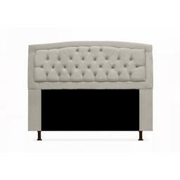 Conjunto Cabeceira Geovana e Recamier Veneza Baú King 195 Cm Corano Bege - Incasa Decor - 2