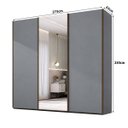 Ver imagem 4 de Roupeiro Veneto em MDF 274,5x230cm 3 Portas com Espelho Cinza 1000