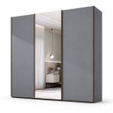 Ver imagem 2 de Roupeiro Veneto em MDF 274,5x230cm 3 Portas com Espelho Cinza 1000