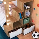 Ver imagem 6 de Treliche Infantil com Escada e Nichos Infix C06 Aveiro/branco - Mpozenato
